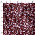 thumbnail image 2 of Soimoi Red Viscose Chiffon Fabric Leaf Floral Printed Craft Fabric by the Yard 42 Inch Wide, 2 of 6
