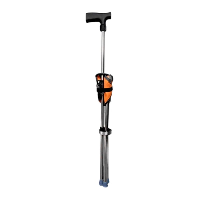 Tachiuwa Canne avec Siège Canne Pliante de Randonnée Chaise Canne pour Escalade File d'Attente Adultes orange