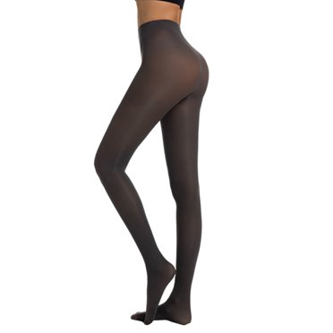 YUTK Bas Pantispara Mujer - Mode Femme Couleur Unie Haute Élasticité Bas Collants en Soie - Gris Foncé S