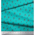 thumbnail image 3 of Soimoi Green polyester Crepe Fabric Cross & Geometric Print Fabric by the Yard 52 Inch Wide, 3 of 3