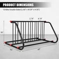 thumbnail image 2 of Heavy Duty Double-Sided Garage Bike Rack – Rust-Resistant Steel Floor Stand – Holds 10 Bicycles – Commercial-Grade Storage Organizer – Easy Assembly – Ideal for Home, School, Retail & Outdoor Use, 2 of 8