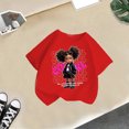 thumbnail image 2 of PMVFHDE T-Shirts pour Fille T-Shirts Amples d'Été pour Filles T-Shirts Fantaisie pour Fille T-Shirts d'Été pour Fille 2025 Hauts Basiques T-Shirt Mignon à Motif pour Fille Col Rond Manches Courtes T-Shirt d'Été Rouge, 7-8 Ans, 2 of 3
