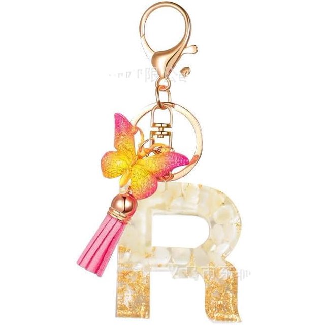 Letter Keychain,26 Letters A-Z Decorative Letter Keychain,Name Keychain for Women Girls Men Teenager Gift