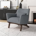 thumbnail image 2 of Fauteuil d'Appoint en Tissu Gris Foncé Style Mobilier Moderne Mi-Siècle Gatsby, 2 of 8
