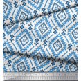 thumbnail image 2 of Soimoi Velvet Fabric Ethnic Ikat Print Sewing Fabric Yard 58 Inch Wide, 2 of 3