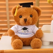 TopLLC Graduation Bear Doll Hat Bear Doll Plush Toy Graduation Commemorative Gift Little Bear Doll