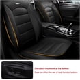 thumbnail image 4 of Maidao Car Seat Covers for Honda for Ridgeline 2006-Present 5 Seats Compatible Airbag Leather Waterproof Front Rear Cushion Protector Full Set with Pillow and Headrest Black, 4 of 8