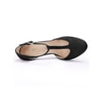 thumbnail image 4 of BLISSFUL STEP Chaussures pour Femmes Bout Rond Talon Aiguille Sandales à Bride en T Noir 5,5, 4 of 8