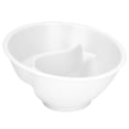 thumbnail image 2 of Cereal Separated Bowl, Safe Strong Grip Stackable  Separated Snack Bowl Large Capacity  For Salad For Camping Trip For Party For Ketchup White, 2 of 8