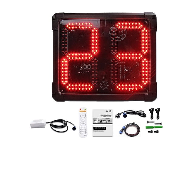 Electronic Basketball Scoreboard Red Led Aluminum Alloy Waterpolo 30 Seconds Shot Clock Scoreboard Stopwatch Digital Scoreboard For Basketball ,Easy to Use