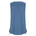 thumbnail image 5 of AherBiu Camisoles d'Été Grande Taille pour Femmes, Coupe Ample, Col Ras du Cou, Sans Manches, Ourlet Fluide, Mode, T-Shirt Basique, 5 of 5
