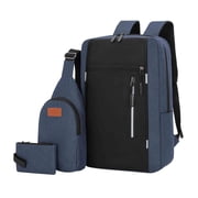 TopLLC Backpack Three Piece Set. Large Capacity USB Student Backpack. Suitable For School And Outdoor Travel.Computer Bag For Men And Women With Large Capacity