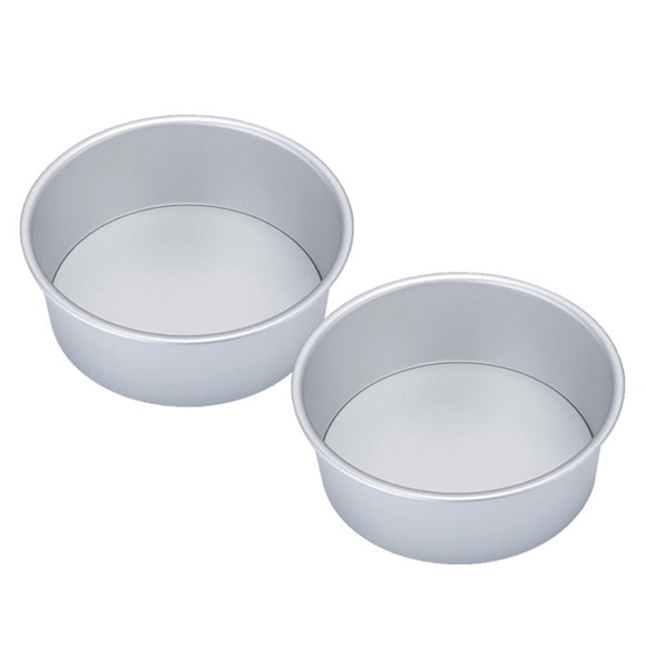 MasteelfCA 2pcs 8inch Alloy Cake Pan Round Cake Mold Tray Non-stick Baking Mould with Removable Bottom