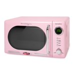 Nostalgia Retro 0.7 Cubic Foot 700-Watt Countertop Microwave Oven, Cu. Ft, Pink