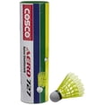 thumbnail image 1 of Cosco Aero 727 Badminton Shuttlecock , Nylon , Yellow | Pack Of 6 , High Durable Nylon | Recommended For Training, 1 of 4