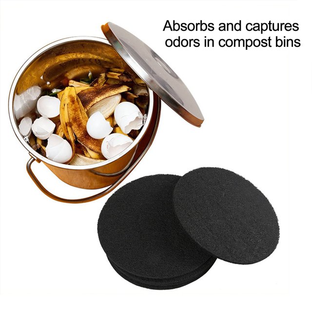 Compost Bin Filter Activated Carbon Filter Cotton Replacement Gasket Round Kitchen Deodorant Cotton