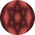 thumbnail image 1 of Ahgly Company Tapis Rond Lavable en Machine Intérieur Transitionnel Rouge Bordeaux, 4 Pieds Rond, 1 of 7