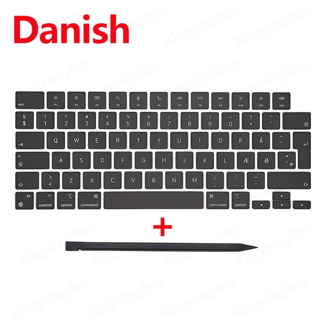 New Replacement Keyboard Keys Keycaps For Macbook Air 13" M2 A2681 Keycap Key Cap UK US RU ES FR IT DK NO DE KR PT HU 2022 Danish