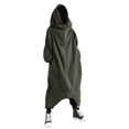 thumbnail image 1 of Men‘s Personality Dark Style Full Body Zipper Long Hooded Sweater Jacket, 1 of 6