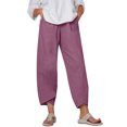 thumbnail image 1 of Timegard Womens Plus Size Pants Elastic Waisted Solid Color Lightweight Pants Lounge Trousers Pockets, 1 of 4