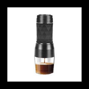 Espresso Coffee Maker Hand Press Capsule Ground Coffee Brewer Portable Coffee Machine Fit Coffee Powder Coffee Capsule,1 x Coffee Machine,Black