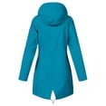 thumbnail image 5 of Aqestyerly Women Rain Jacket Hooded Coat Windproof Outdoor Loose Fit Lightweight Solid Color Jacket With Pocket HWRETIE, 5 of 5
