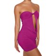 thumbnail image 4 of Faithtur Robe Moulante Enveloppante pour Femmes Couleur Unie Sans Bretelles Robe Cocktail Été Fête Boîte de Nuit Dos Nu Mini Robe, 4 of 9
