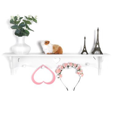 Étagère Murale, Étagère Murale de Rangement en Panneau de Bois-Plastique PVC Blanc, pour Salon