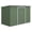 Green, variant on Outsunny 9' x 4' Metal Storage Shed, Garden Tool House with Floor Foundation, Double Sliding Doors, Air Vents for Backyard, Patio, Lawn, Green