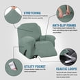 thumbnail image 4 of CHOK 2024 Housse Extensible pour Fauteuil Inclinable en Spandex Jacquard 1 Pce Bleu Marine, 4 of 7