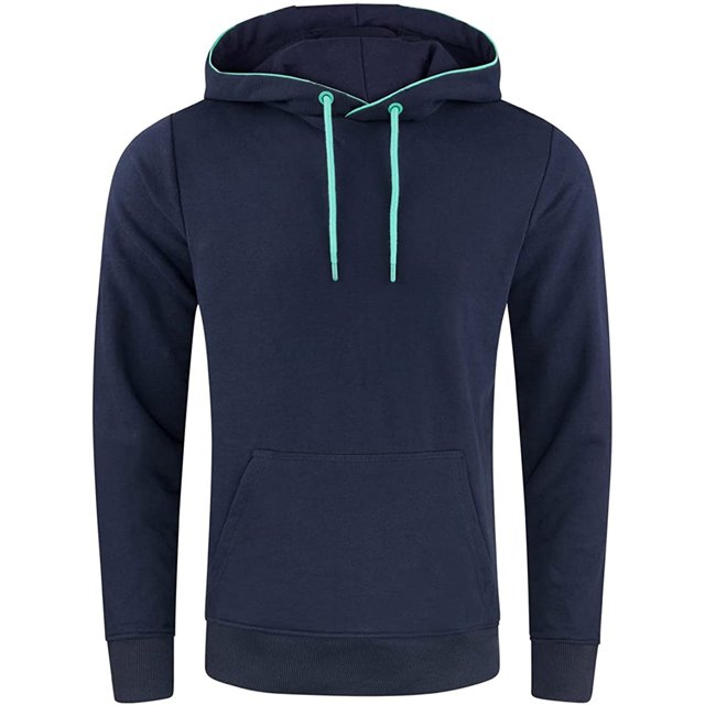 RXIRUCGD Chandail à Capuche Décontracté Polyvalent pour Homme, Couleur Unie, Mode, Chandail Mince, Veste, Bleu Marine, Taille : TG