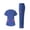 Blue, variant on Nfurl Womens Scrubs Sets with 6 Pockets Nursing Uniform Sets for Women Short Sleeve V Neck Nurse Uniform Tops and Elastic Waist Pants Workwear Orange M