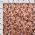 thumbnail image 2 of oneOone Viscose Chiffon Light Pink Salmon Fabric Geometric Craft Project Decor Fabric Printed By The Yards 42 Inches Wide, 2 of 4