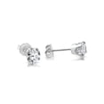 thumbnail image 3 of 1/4 ct Diamond Stud Earrings Solid 14K White Gold, 3 of 4