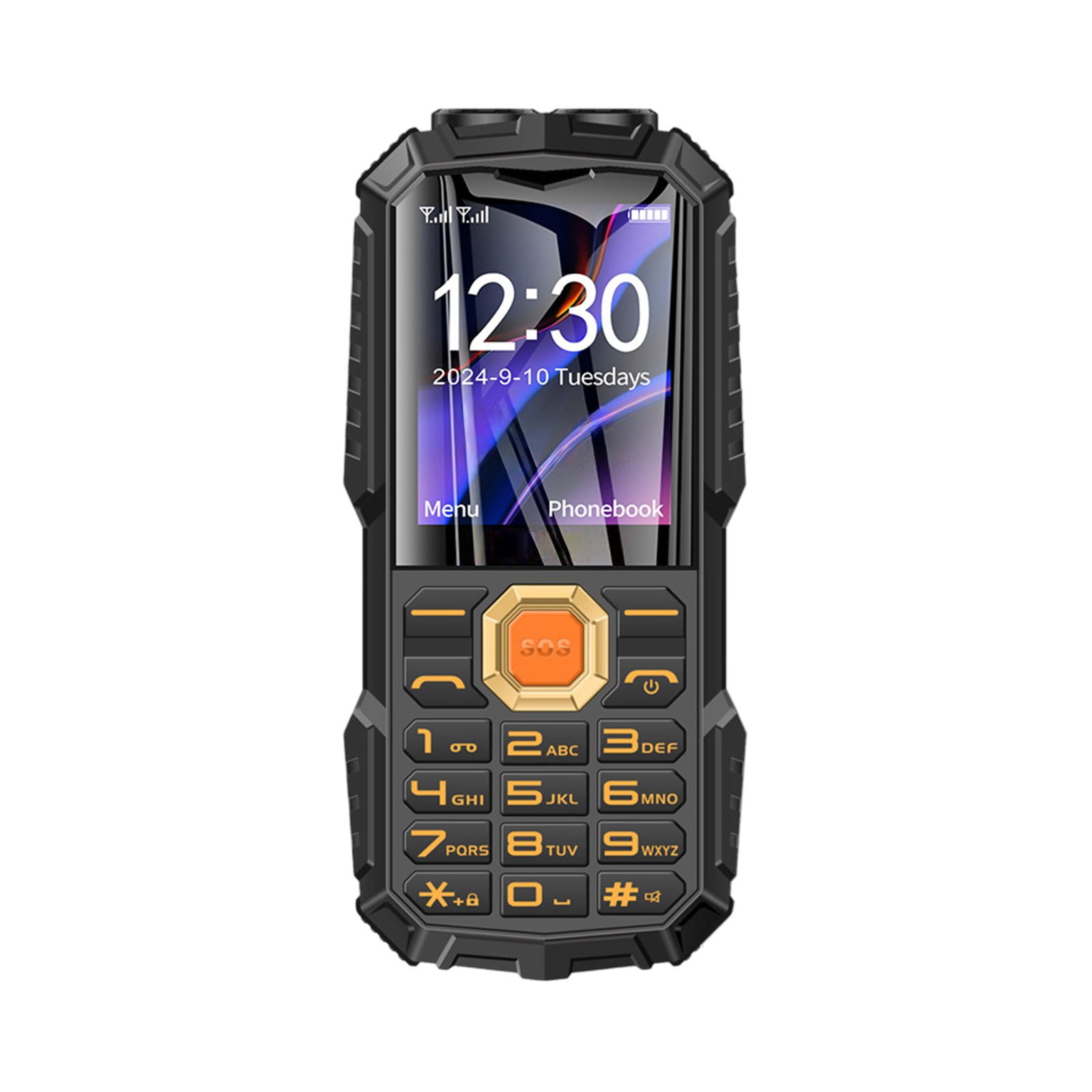 Black Unlocked Cell Phone Super Strong Signal Large Screen Loud Sound Long Standby Keypad Design For Seniors Basic Mobile Communication Device Black