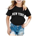 thumbnail image 1 of Landzoo One Chandails pour Ados Garçons Filles Décontractés Col Rond Manches Courtes Hauts à Lettres Mignons Douillets Beaux Hauts pour Filles, 1 of 4