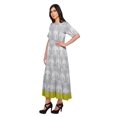 thumbnail image 2 of Moomaya Robe Kurti Tunique Longue Ligne A pour Femmes, Manches au Coude, Kurti Décontractée Imprimée, 2 of 5