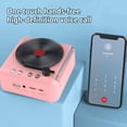 thumbnail image 4 of RXIRUCGD Haut-Parleur Bluetooth Lecteur de Disques Subwoofer Sans Fil Haut-Parleur Rétro Mini Haut-Parleurs Portables Cadeaux de Noël pour Femmes Filles, 4 of 7
