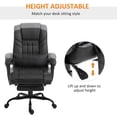 thumbnail image 4 of Vinsetto 6-Point Vibration Massage Office Chair with Footrest Remote Black, 4 of 10