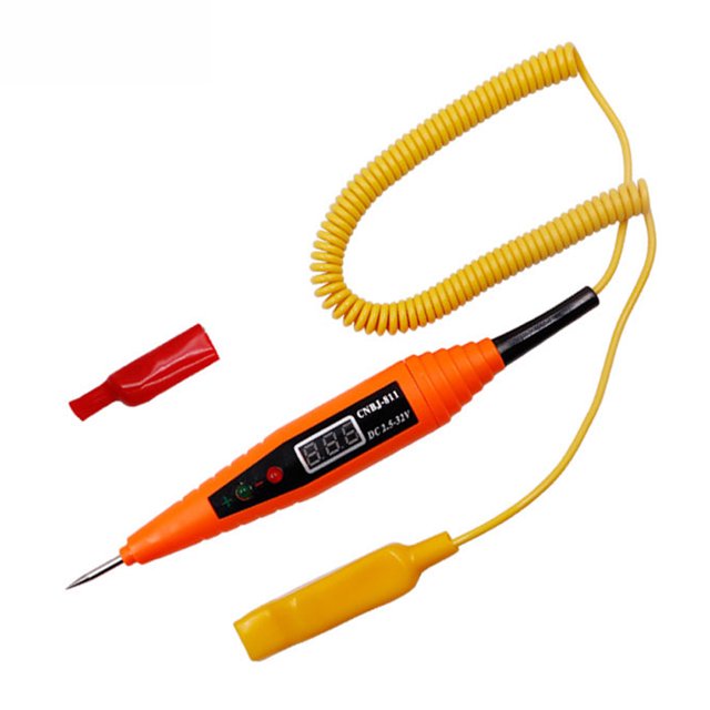 Yeacher Stylo de Test de Circuit Électrique de Voiture Affichage Numérique Stylo de Diagnostic de Tension Auto Outils de Réparation