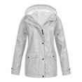 thumbnail image 1 of Spring Military Full-Zip Removable Hooded Cotton Mid-Long Parka Jacket Coat for Women, 1 of 3