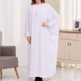 thumbnail image 3 of Birdeem Mode Femme Uni Grande Taille Manches Longues Poches Dames Robe à Manches Chauve-Souris Longue Robe, 3 of 3