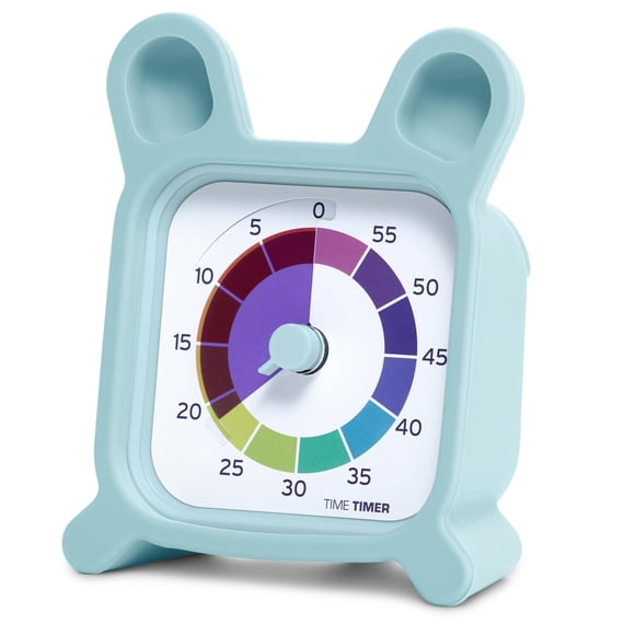 Time Timer MOD with Bunny Protective Case - Animal Case with Rainbow Timer - Individual Sized 60 Minute Visual Countdown for ADHD, Autism, Kids, Students, and Pomodoro w