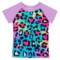 thumbnail image 4 of MIASHUI Girls 2 Piece Rash Guard Swimsuits Set Short Sleeve Tankini Beach Swimwear,Light Purple,10-12 Years, 4 of 8