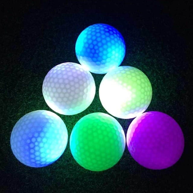 Maoww Glow In Dark Colorful LED Light Up Golf Ball Official Size Tournament Ball