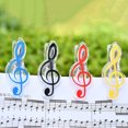 thumbnail image 4 of Musbetu Note Clip Musical Scale Shape Reusable Hollow Out Portable Memo Paper Clip Index Bookmark Book Office School Stationery Supplies Clip, 4 of 7