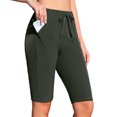 thumbnail image 1 of Beautyin Womens Swim Shorts Knee Length High Waisted Drawstring Swim Bottoms with Two Pockets, 1 of 7