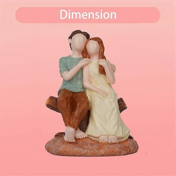 Valentine'S Day Loving Couple Statue Romantic Couple Resin Ornaments Valentine'S Day Commemorative