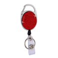 thumbnail image 1 of Porte-Badge Rétractable en Cristal Coloré avec Strass, Porte-Cartes d'Identité, Porte-Clés Rouge, 1 of 6