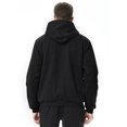 thumbnail image 4 of MAWCLOS Sweat à Capuche Zippé pour Hommes, Couleur Unie, Épais, Manches Longues, Noir 2TG, 4 of 6